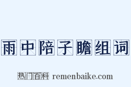 雨中陪子瞻组词是什么意思的图片